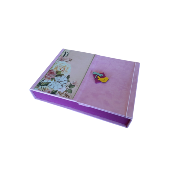 Χειροποίητο κουτί από χαρτόνι και δερματίνη ροζ 33 * 24 * 6 εκ. - ύφασμα, χαρτί, λουλούδια, οργάνωση & αποθήκευση, κουτιά αποθήκευσης
