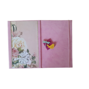 Χειροποίητο κουτί από χαρτόνι και δερματίνη ροζ 33 * 24 * 6 εκ. - ύφασμα, χαρτί, λουλούδια, οργάνωση & αποθήκευση, κουτιά αποθήκευσης - 4