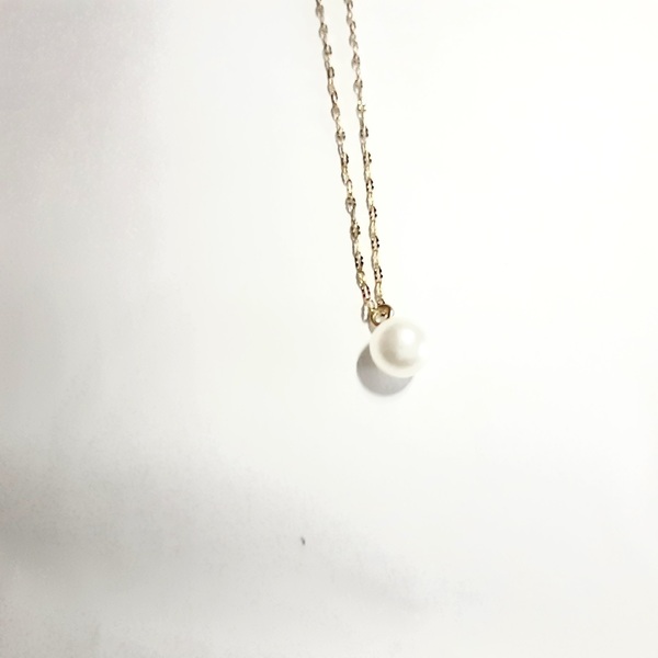 Κολιέ πέρλα άσπρη με αλυσίδα χρυσή - charms, γυναικεία, κοσμήματα