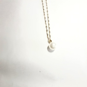 Κολιέ πέρλα άσπρη με αλυσίδα χρυσή - κοσμήματα, γυναικεία, charms