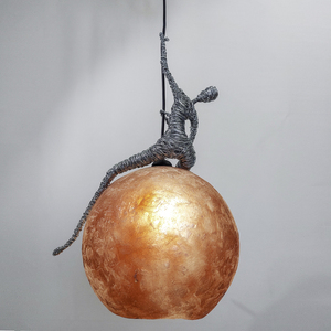 Round Globe Hanging Lamp - οροφής - 2