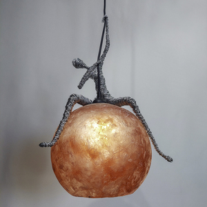 Round Globe Hanging Lamp - οροφής - 3