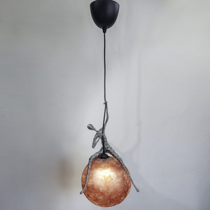 Round Globe Hanging Lamp - οροφής - 4