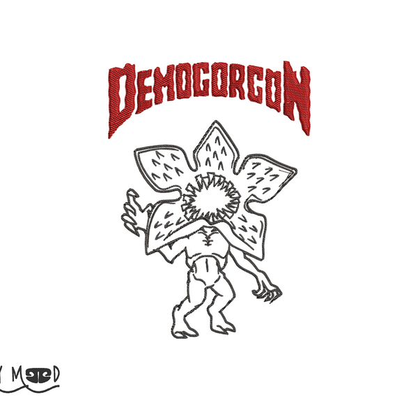 Βαμβακερό μπλουζάκι με κεντητό σχέδιο Stranger Things Demogorgon - βαμβάκι, κεντητά - 2
