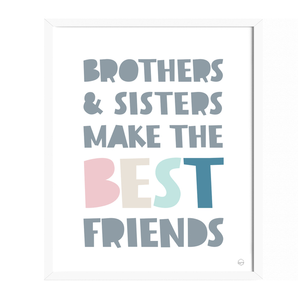 Ξύλινο καδράκι με το θετικό μήνυμα "Καλύτεροι Φίλοι" 21x30|Διακόσμηση Παιδικού Δωματίου - πίνακες & κάδρα, κορίτσι, αγόρι, προσωποποιημένα, παιδικά κάδρα
