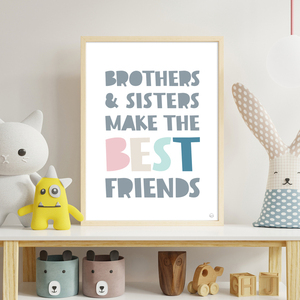 Ξύλινο καδράκι με το θετικό μήνυμα "Καλύτεροι Φίλοι" 21x30|Διακόσμηση Παιδικού Δωματίου - πίνακες & κάδρα, κορίτσι, αγόρι, προσωποποιημένα, παιδικά κάδρα - 5