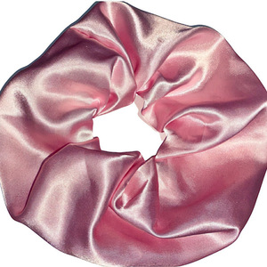 Scrunchie λαστιχάκι μαλλιών XXL size “Bubblegum” ροζ - ύφασμα, ροζ, σατέν, λαστιχάκια μαλλιών