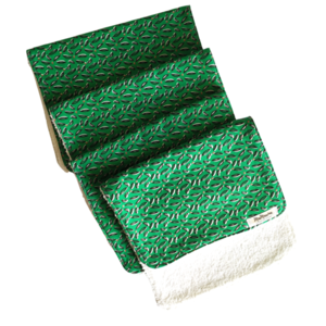 Σετ από 4 πανάκια φροντίδας σε σκούρο πράσινο με φύλλα - πετσέτες, κορίτσι, αγόρι