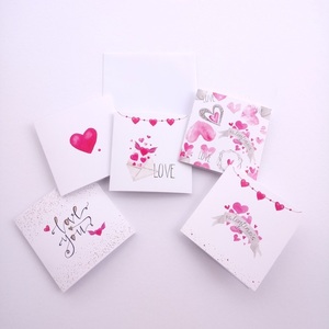 Ευχετήρια Κάρτα για Τον Άγιο Βαλεντίνο Love You dots με Φάκελο 10x10εκ - καρδιά, χαρτί, βαλεντίνος, ζευγάρια, ευχετήριες κάρτες - 3