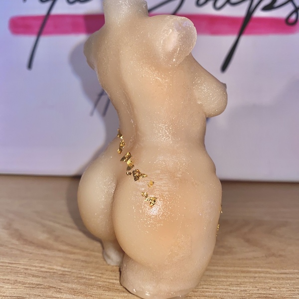 Κερί γυναικείο σώμα curvy - χειροποίητα, κερί σόγιας, body candle - 3