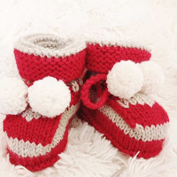 Πλεκτά χειροποίητα παπουτσάκια αγκαλιάς Μαλλί - Αλπακά ( wool - alpaca) - δώρο, δώρα για μωρά, αγκαλιάς, για μωρά