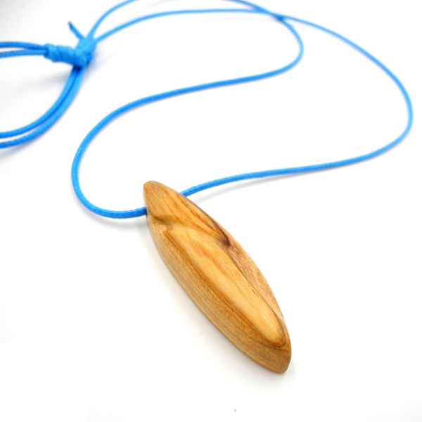 Ανδρικό χειροποίητο κολιέ surf style μοναδικό, απο ξύλο ελιάς - ξύλο, κολιέ