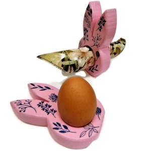 Ξύλινη Βάση Λαγός για Αυγό η Χαρτοπετσέτες ....11χ7 εκ. σε ροζ χρωμα. Τιμη για ενα κομματι. Χειροποίητο Διακοσμητικό - διακοσμητικά, ζευγάρια, για παιδιά, πασχαλινά δώρα, ξύλο
