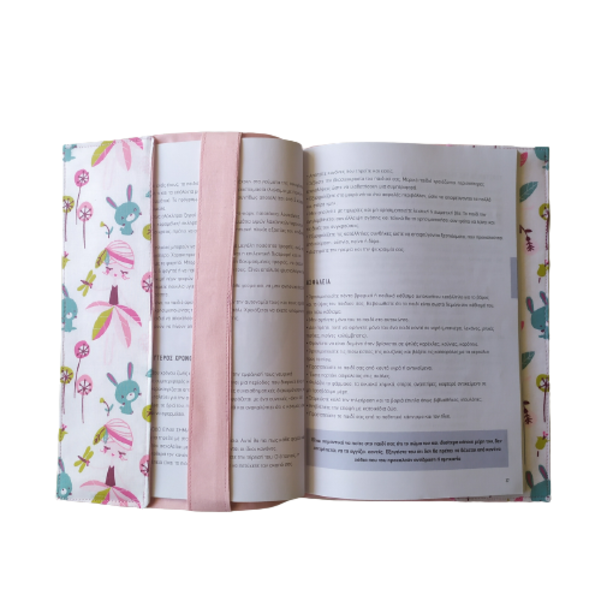 Υφασμάτινη θήκη για παιδικό βιβλιάριο υγείας ροζ με νεραϊδούλες για κοριτσάκι 30,5εκ x 21εκ - ύφασμα, κορίτσι, δώρο, θήκες βιβλιαρίου