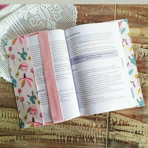 Υφασμάτινη θήκη για παιδικό βιβλιάριο υγείας ροζ με νεραϊδούλες για κοριτσάκι 30,5εκ x 21εκ - ύφασμα, κορίτσι, δώρο, θήκες βιβλιαρίου - 4