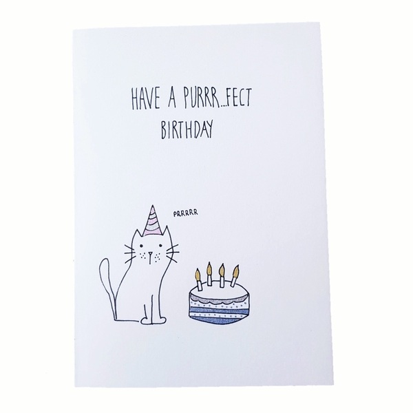 χειροποίητη κάρτα γενεθλίων για όσους αγαπούν τις γάτες (1) - γενέθλια