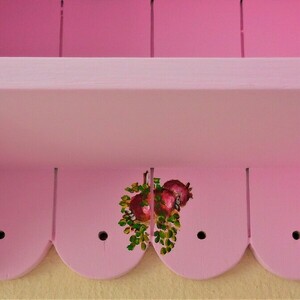 Ντουλάπι τοίχου ροζ με χειροποίητες ζωγραφιές 52χ27χ13 cm - ξύλο, οργάνωση & αποθήκευση - 4