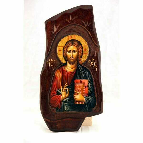 Χειροποίητη εικόνα σε μασίφ ξύλο με τον άγιο της επιλογής σας 38*20 εκ. - πίνακες & κάδρα, εικόνες αγίων