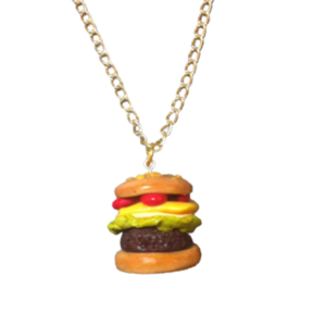 χειροποιητο μακρυ μενταγιον, Burger (πολυμερικος πηλος) - ορείχαλκος, πηλός, μακριά, μενταγιόν