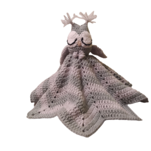 Lovey Owl blanket - 60 cm διάμετρος - δώρα γενεθλίων, 0-3 μηνών, δώρο γέννησης, 1-2 ετών, κουβέρτες