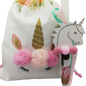 Λαμπάδα μονόκερος με ασορτί τσάντα - κορίτσι, λαμπάδες, μονόκερος, για παιδιά, για μωρά