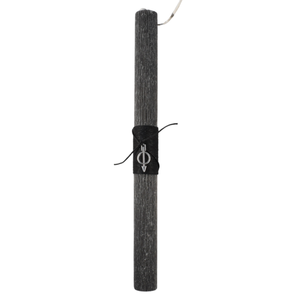 Ανδρική πασχαλινή λαμπάδα με βέλος μεταλλικό μαύρη 30 εκατοστά - αγόρι, λαμπάδες, για ενήλικες, για εφήβους - 2