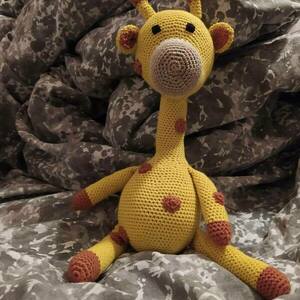 Πλεκτό κουκλάκι amigurumiκαμηλοπάρδαλη (40 cm) - Mrs. Summer the Giraffe - λούτρινα, δώρα γενεθλίων, amigurumi, δώρο γέννησης - 3