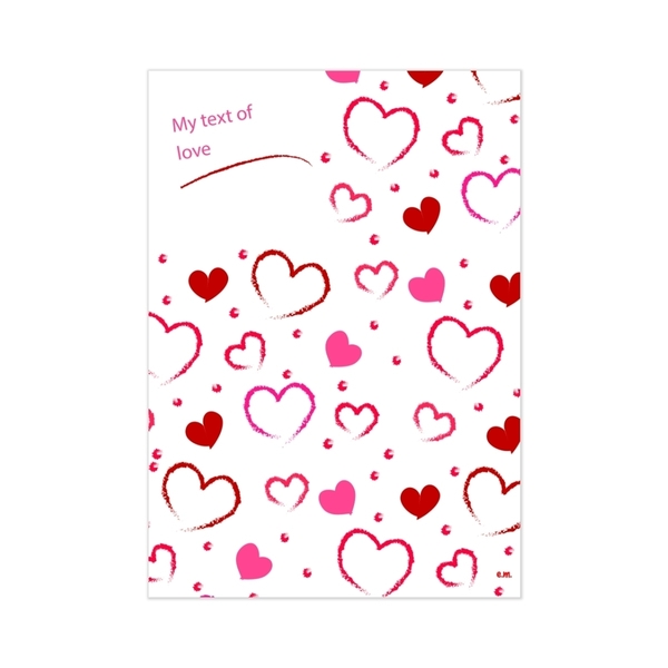 ArtPrint | Ευχετήρια Κάρτα Αγάπης με Κείμενο δικό σας| 12*17 ψηφιακό αρχείο - καρδιά, personalised, δώρα αγίου βαλεντίνου, αγ. βαλεντίνου, κάρτες - 2