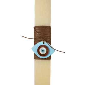 Γυναικεία πασχαλινή λαμπάδα με μάτι μπεζ 26cm - κορίτσι, λαμπάδες, μάτι, για ενήλικες, για εφήβους