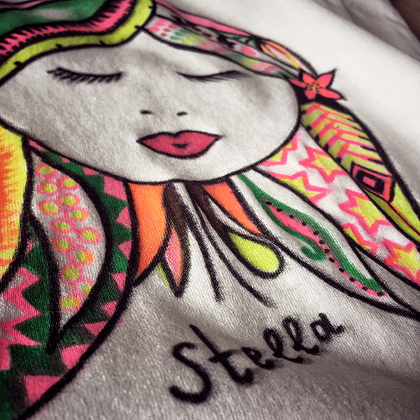 T-shirt ζωγραφισμένο στο χέρι / Stella - κορίτσι, δώρο, customized, personalised - 2