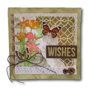 Ευχετήρια κάρτα με πεταλούδες - γάμος, γενέθλια, λουλούδια, γιορτή της μητέρας, πεταλούδες