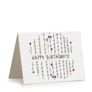 Καρτ-ποστάλ ~ Happy floral birthday - γενέθλια