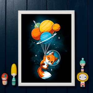 Παιδικό Καδράκι Flying fox Με Πλαστικό Πλαίσιο 21x30 - πίνακες & κάδρα, αγόρι, δώρο, διάστημα, παιδικά κάδρα - 3