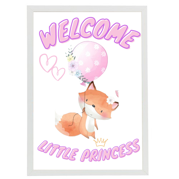 Κορνίζα Καλωσορίσματος Βρέφους Welcome Little Princess 15x20cm - πίνακες & κάδρα, κορίτσι, δώρο, παιδικά κάδρα