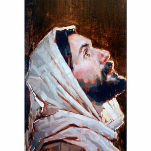 Ιησούς Χριστός Εικόνα Σε Μασίφ Ξύλο 20x35cm - πίνακες & κάδρα, πίνακες ζωγραφικής, εικόνες αγίων - 4