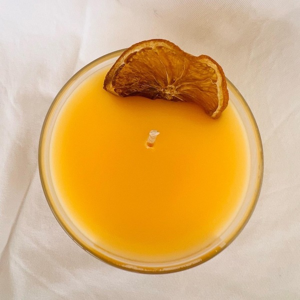 Juice Orange-χειροποίητο κερι με άρωμα πορτοκάλι-200ml - αρωματικά κεριά - 2