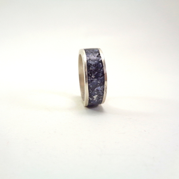 Ασημένιο Δαχτυλίδι Με inlay σοδάλιθου. - ημιπολύτιμες πέτρες, σταθερά, για γάμο, μεγάλα - 2