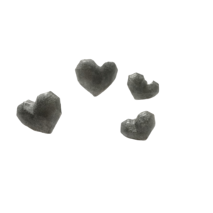 Σκουλαρίκια καρφωτά ασημί καρδιές σετ 2τμχ - γυαλί, ρητίνη, καρφωτά, μικρά, καρφάκι