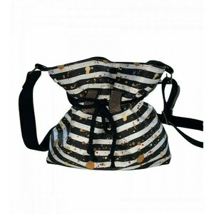 All Day Pouch Bag Black And White - πουγκί, all day, ύφασμα, μικρές