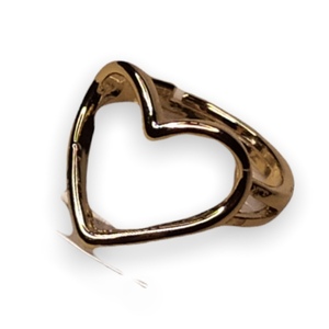 Δαχτυλίδι Χρυσή Καρδιά - καρδιά, ατσάλι, αυξομειούμενα