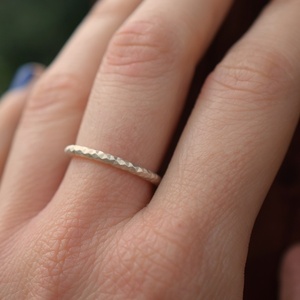 Chunky “diamond cut” δαχτυλίδι ασήμι 925 - ασήμι 925, γεωμετρικά σχέδια, βεράκια, αυξομειούμενα - 4