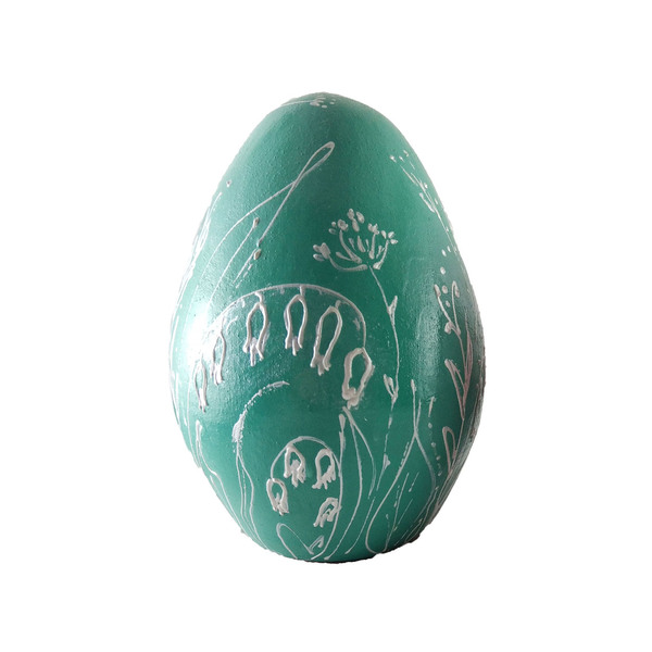 Κεραμικό πασχαλινό αυγό ζωγραφισμένο 11,5 εκ. ύψος - πηλός, αυγό, διακοσμητικά - 3
