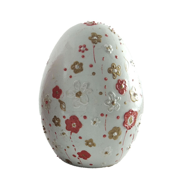 Κεραμικό πασχαλινό αυγό ζωγραφισμένο 14,5 εκ. ύψος - πηλός, αυγό, διακοσμητικά
