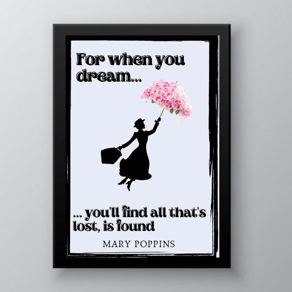 Mary Poppins Inspirational Poster 21x30 - πίνακες & κάδρα, αφίσες, κορνίζες - 3