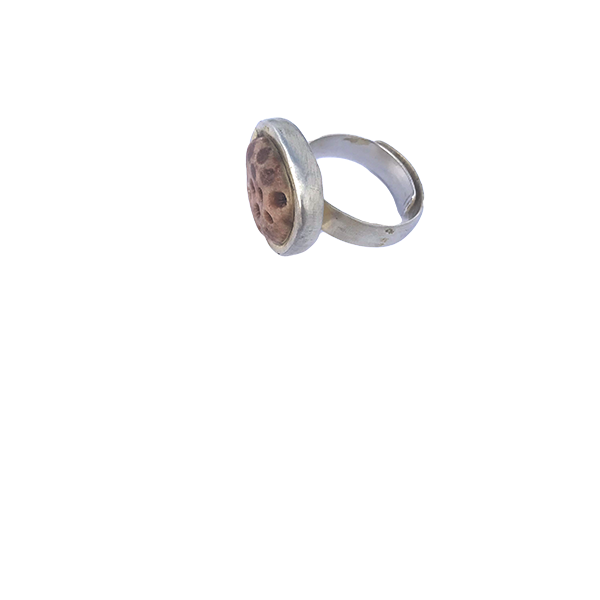 Γυναικείο δαχτυλίδι , ορείχαλκος με επαργύρωση , Φυσικό βότσαλο - ορείχαλκος, επάργυρα, μεγάλα, αυξομειούμενα, φθηνά - 3