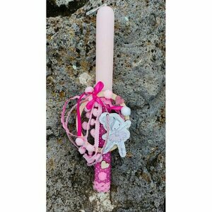 Λαμπάδα μπαλαρίνα, οβάλ ροζ κερί 30cm με άρωμα - κορίτσι, λαμπάδες, μπαλαρίνες, για παιδιά, για μωρά - 2