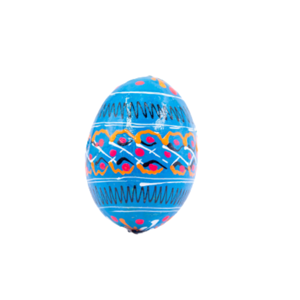 Ξύλινο διακοσμητικό χειροποίητο αυγό , 7εκ. blu - αγόρι, διακοσμητικά, για ενήλικες
