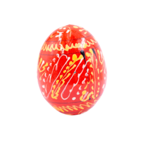 Ξύλινο διακοσμητικό χειροποίητο αυγό , 7εκ. red - κορίτσι, διακοσμητικά, ζευγάρια, για ενήλικες