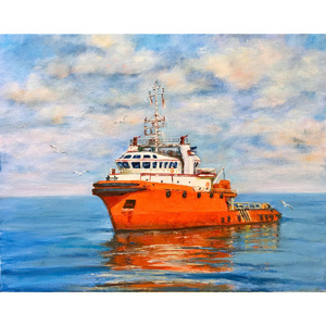 Πίνακας ζωγραφικής «Στο λιμάνι» - πίνακες & κάδρα