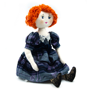 Πάνινη κούκλα, χειροποίητη ύψους 35cm - ύφασμα, μινιατούρες φιγούρες, κούκλες